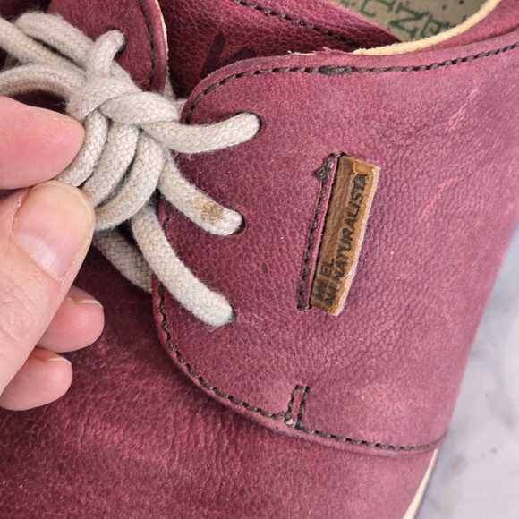 EL NATURALISTA Burgundy Leather Sneakers 37 Very Good Condition - Picture 6 of 9